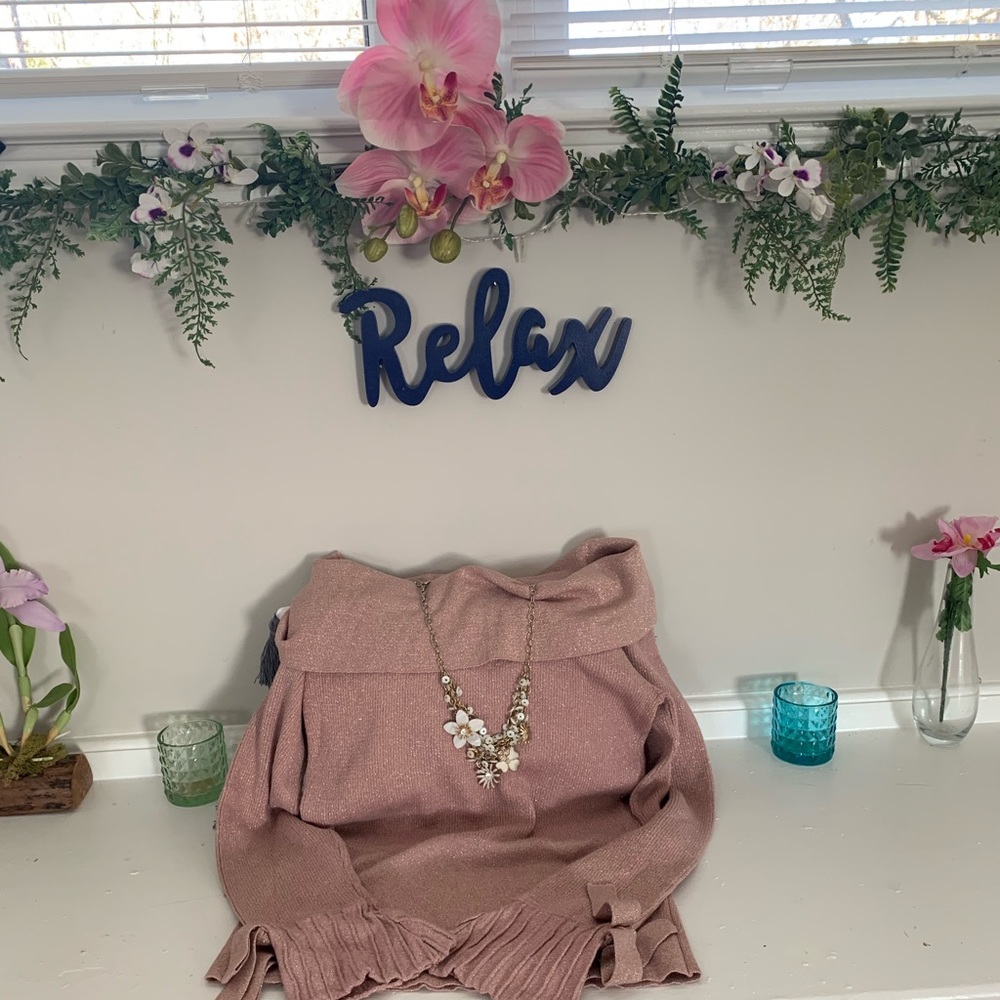Cute and Sparkly Pink New York & Company Sweater
